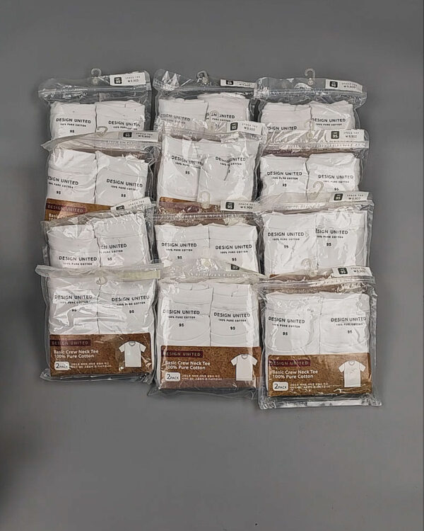 Фотография  689 - Футболка белая муж Корея 085#5 кг оптом в Сочи и Краснодарском крае