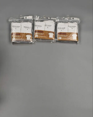 Фотография  674 - Футболка белая муж Корея 085#5 кг оптом в Сочи и Краснодарском крае